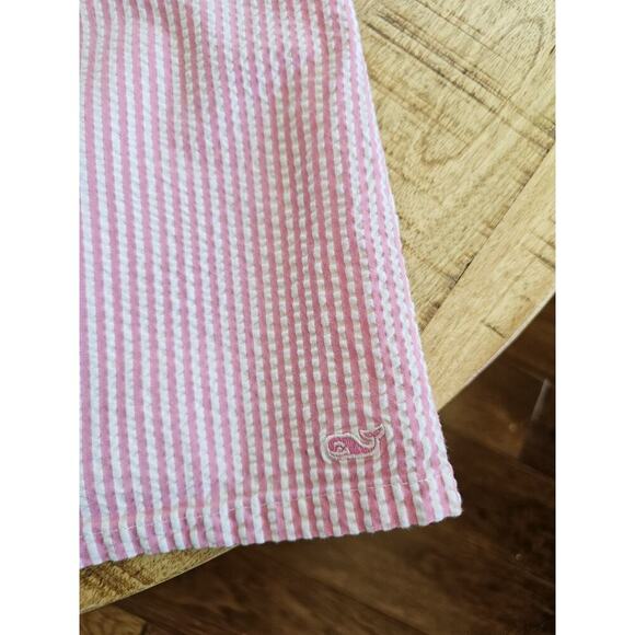 Vineyard Vines Pink Striped Seersucker Youth Girls Size 10 Sleeveless - Picture 2 of 8